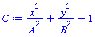 x^2/A^2+y^2/B^2-1