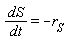 dS/dt = -r__S
