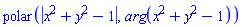 polar(abs(x^2+y^2-1), argument(x^2+y^2-1))
