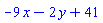 -9*x-2*y+41