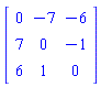 Matrix(%id = 18446746730912679686)