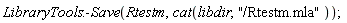 LibraryTools:-Save(Rtestm, cat(libdir, "/Rtestm.mla"))