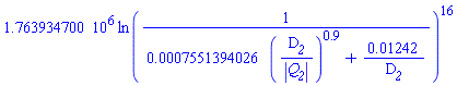 1763934.700*ln(1/(0.7551394026e-3*(D__2/abs(Q__2))^.9+0.1242e-1/D__2))^16