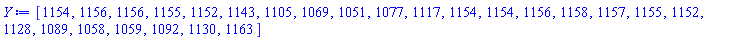 [1154, 1156, 1156, 1155, 1152, 1143, 1105, 1069, 1051, 1077, 1117, 1154, 1154, 1156, 1158, 1157, 1155, 1152, 1128, 1089, 1058, 1059, 1092, 1130, 1163]