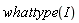 whattype(I)