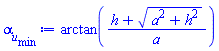 arctan((h+(a^2+h^2)^(1/2))/a)