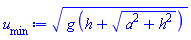 (g*(h+(a^2+h^2)^(1/2)))^(1/2)