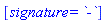 [signature = `-`]