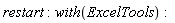 restart; with(ExcelTools)