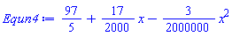 97/5+(17/2000)*x-(3/2000000)*x^2