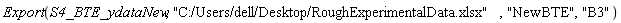 Export(S4_BTE_ydataNew, "C:/Users/dell/Desktop/RoughExperimentalData.xlsx", "NewBTE", "B3")