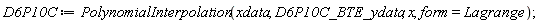D6P10C := PolynomialInterpolation(xdata, D6P10C_BTE_ydata, x, form = Lagrange)