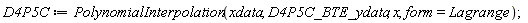 D4P5C := PolynomialInterpolation(xdata, D4P5C_BTE_ydata, x, form = Lagrange)