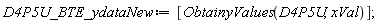 D4P5U_BTE_ydataNew := [ObtainyValues(D4P5U, xVal)]