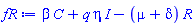 beta*C+q*eta*I-(mu+delta)*R