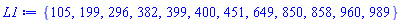{105, 199, 296, 382, 399, 400, 451, 649, 850, 858, 960, 989}