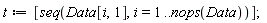 t := [seq(Data[i, 1], i = 1 .. nops(Data))]