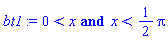 0 < x and x < (1/2)*Pi