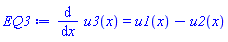 diff(u3(x), x) = u1(x)-u2(x)