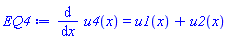 diff(u4(x), x) = u1(x)+u2(x)