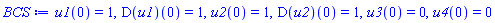 u1(0) = 1, (D(u1))(0) = 1, u2(0) = 1, (D(u2))(0) = 1, u3(0) = 0, u4(0) = 0