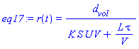 r(t) = d__vol/(K*S*U*V+L*tau/V)