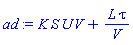 K*S*U*V+L*tau/V