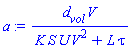 d__vol*V/(K*S*U*V^2+L*tau)