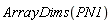 ArrayDims(PN1)