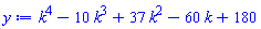 k^4-10*k^3+37*k^2-60*k+180