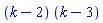 (k-2)*(k-3)