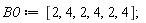 B0 := [2, 4, 2, 4, 2, 4]