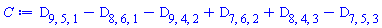 D[9, 5, 1]-D[8, 6, 1]-D[9, 4, 2]+D[7, 6, 2]+D[8, 4, 3]-D[7, 5, 3]