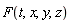 F(t, x, y, z)