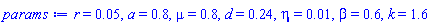 r = 0.5e-1, a = .8, mu = .8, d = .24, eta = 0.1e-1, beta = .6, k = 1.6