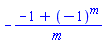 -(-1+(-1)^m)/m