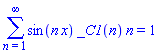 sum(sin(n*x)*_C1(n)*n, n = 1 .. infinity) = 1
