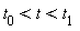 t__0 < t and t < `t__1 `