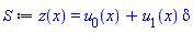 z(x) = u[0](x)+u[1](x)*delta