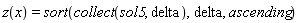 z(x) = sort(collect(sol5, delta), delta, ascending)