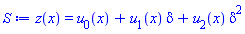 z(x) = u[0](x)+u[1](x)*delta+u[2](x)*delta^2