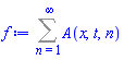 Sum(A(x, t, n), n = 1 .. infinity)
