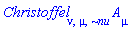 Physics:-Christoffel[nu, mu, `~nu`]*A[mu]