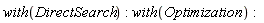 with(DirectSearch); with(Optimization)