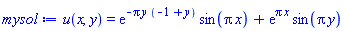 u(x, y) = exp(-Pi*y*(-1+y))*sin(Pi*x)+exp(Pi*x)*sin(Pi*y)