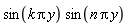 sin(k*Pi*y)*sin(n*Pi*y)