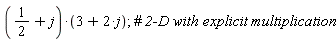 (1/2+I)*(3+2*I)