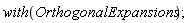 with(OrthogonalExpansions)