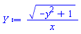 (-y^2+1)^(1/2)/x