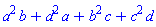 a^2*b+a*d^2+b^2*c+c^2*d